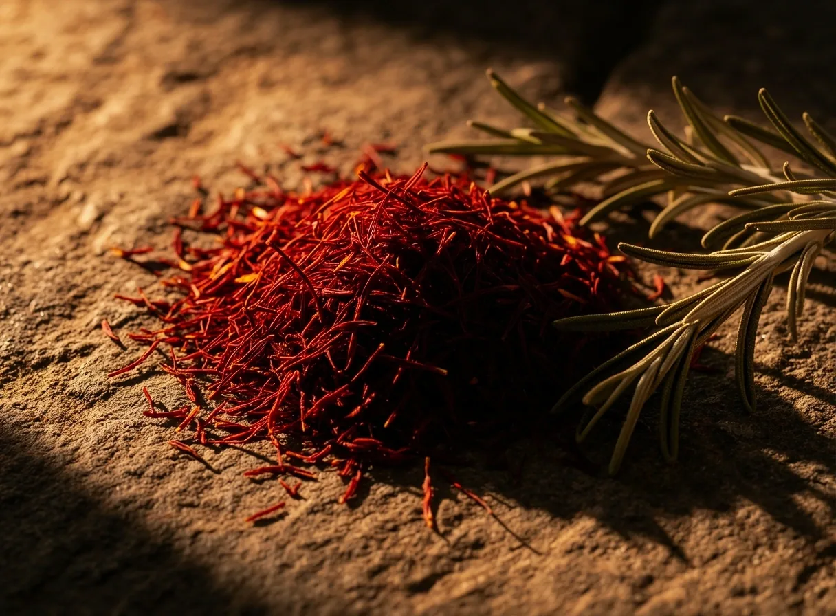 Traditional Iberian botanical elements